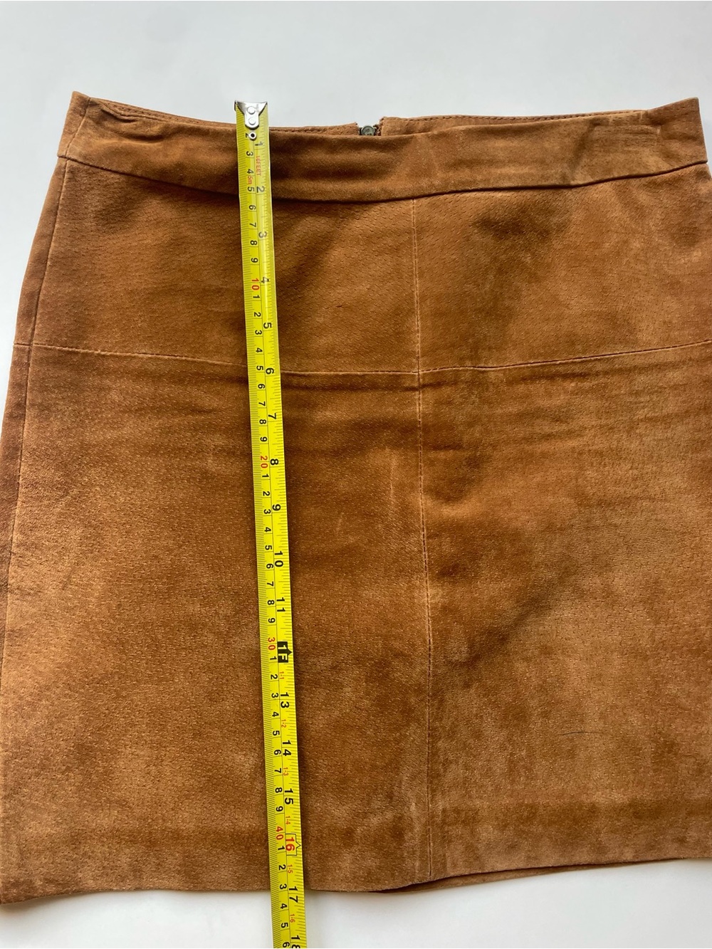 RW&CO. Suede Mini Skirt in Warm Brown y2k - Picture 7 of 8